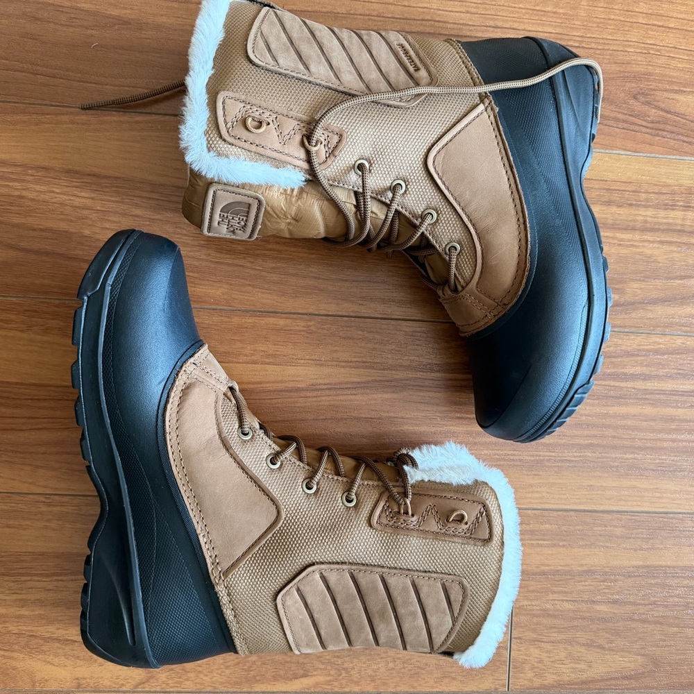 The North Face Shellista IV Mid WP Boot Size 9.5 Utility Brown / TNF Black NWOB